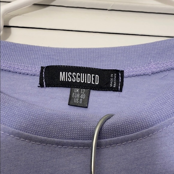 Misguided blue oversized shirt and biker shorts - Picture 2 of 3